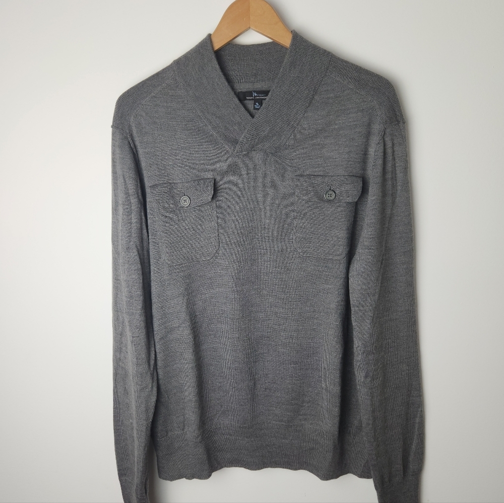 Marc Anthony Gray Merino Wool Sweater